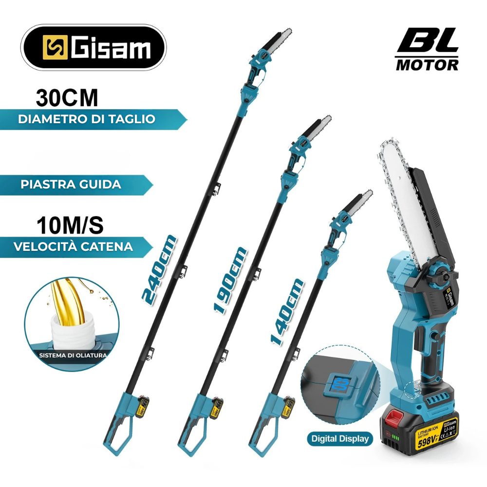 Motosega Elettrica con Palo Telescopico